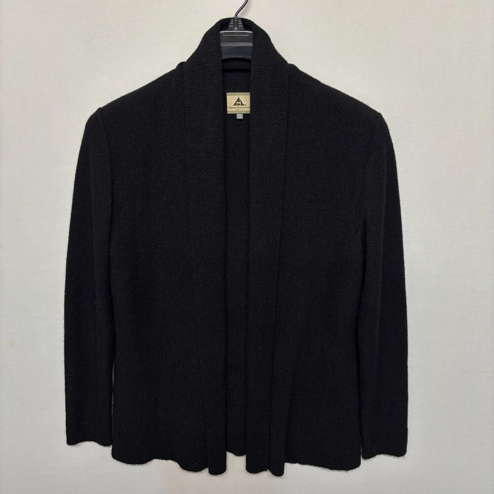 Alpaca International Women Open Cardigan Sweater Size L/XL Baby Alpaca D135 -10